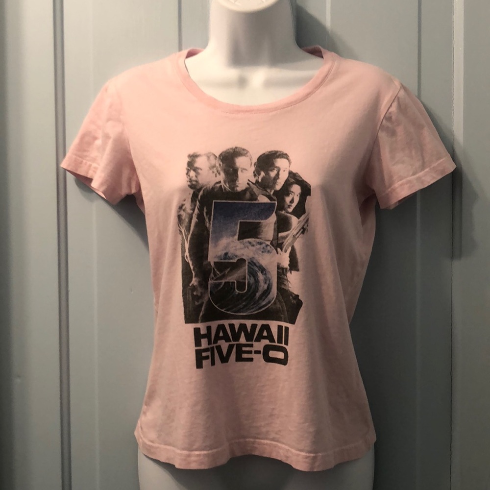 Pink Hawaii Five-O soft cotton tshirt Size S